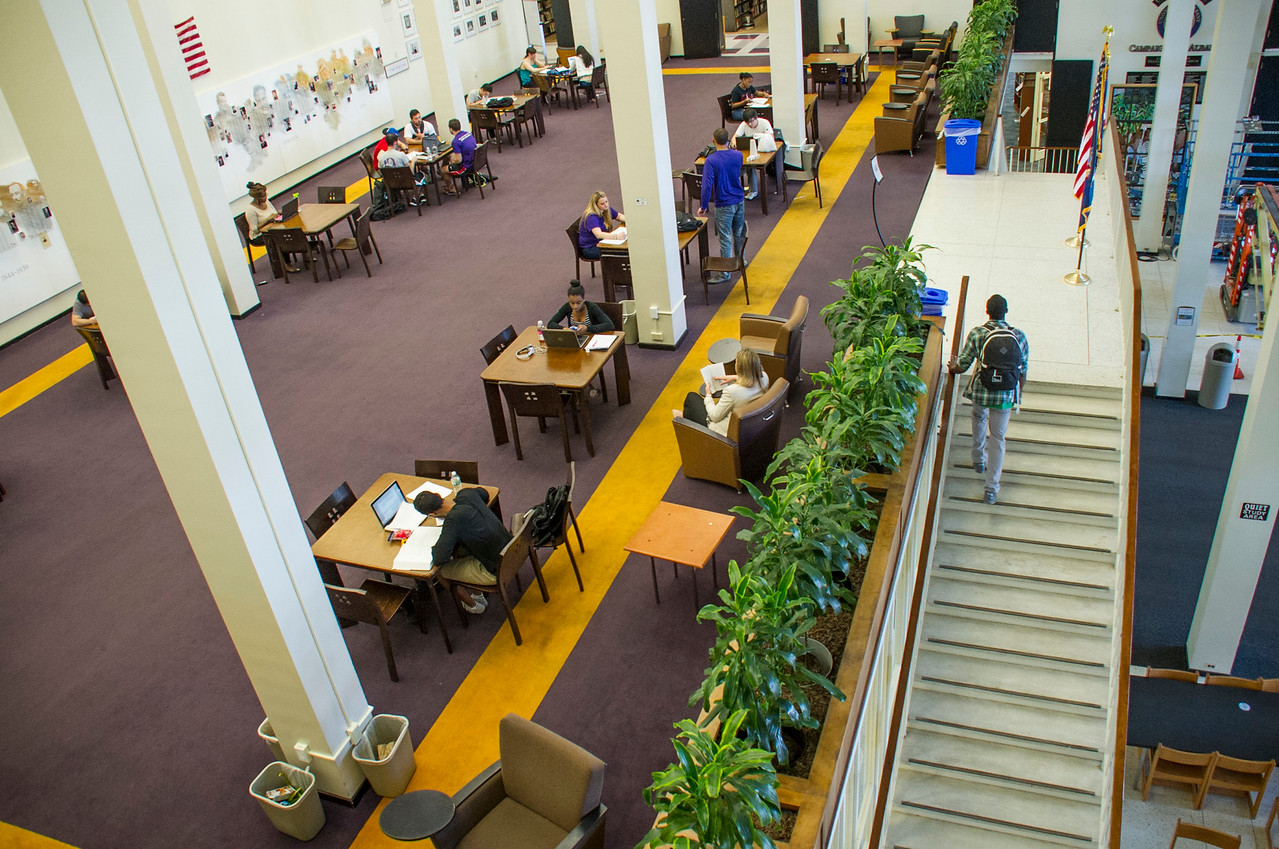 Aerial View of Library second floor
