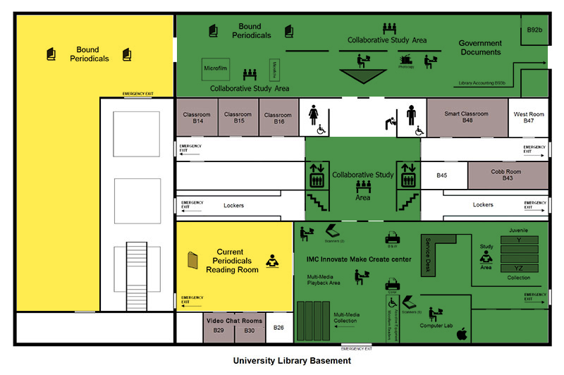 ZONE MAP - University Libraries - Lower Level