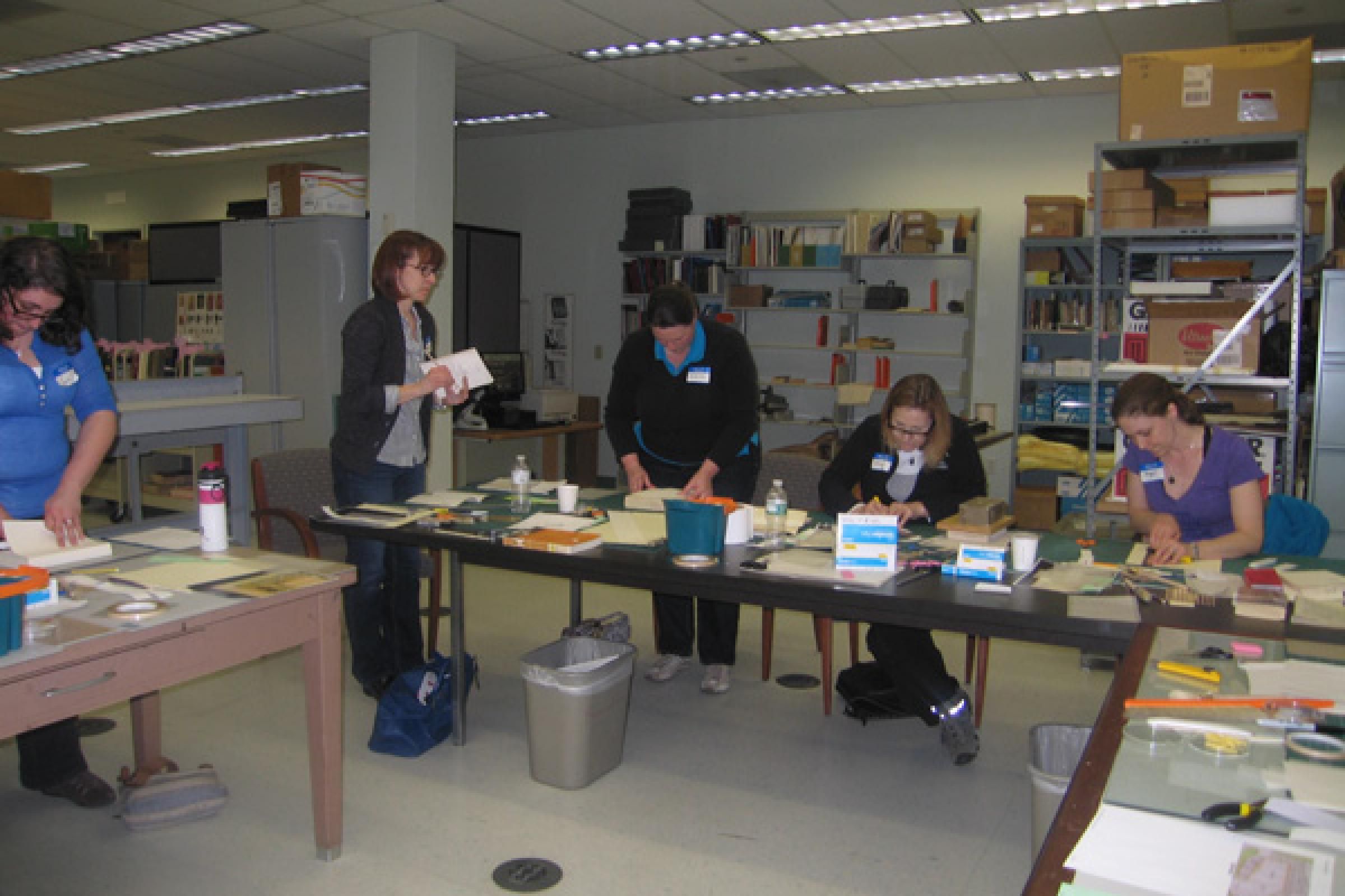  Students use their new knowledge to repair general collections items