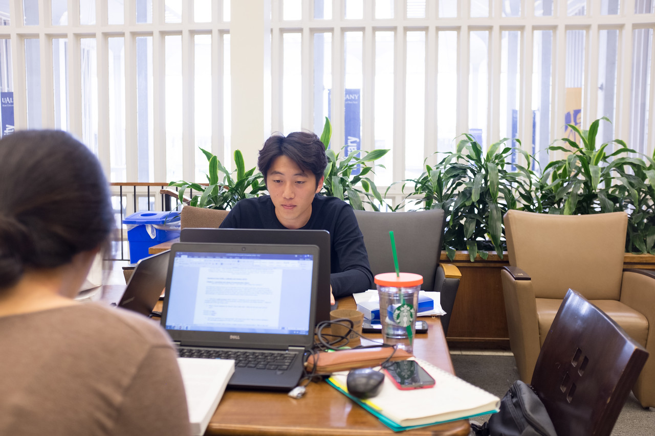 Students use the Libraries' website 