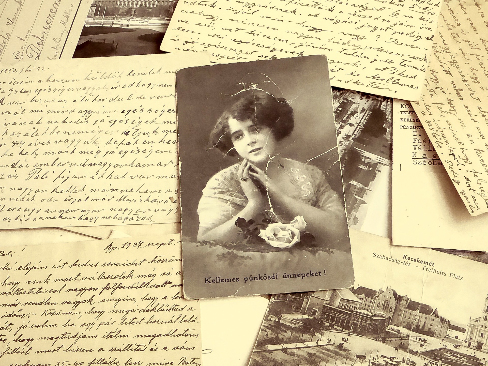 old letters and photographs