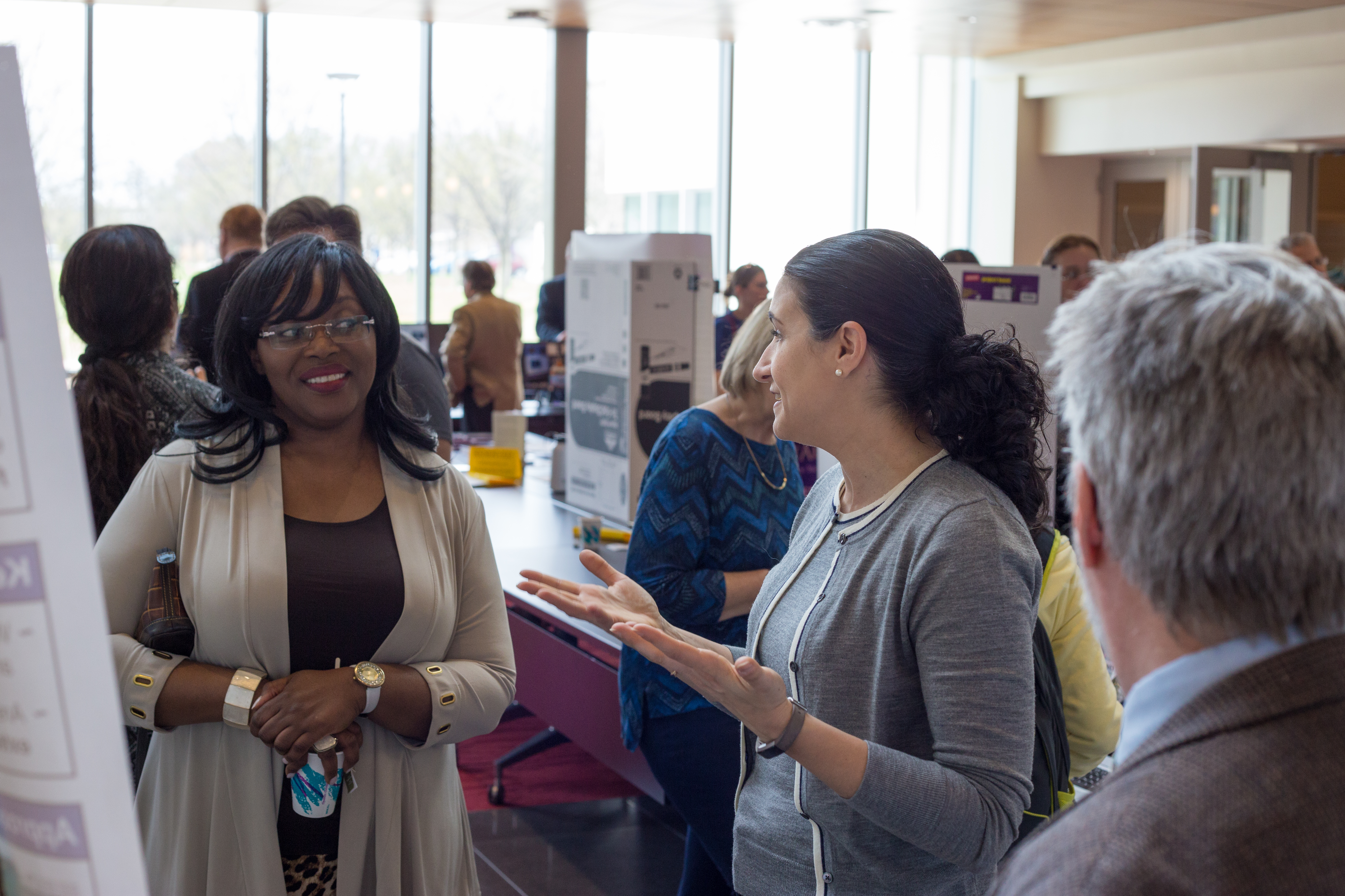 Dr. Rabi Musah (left) presents at the 2018 Celebration of Scholarship
