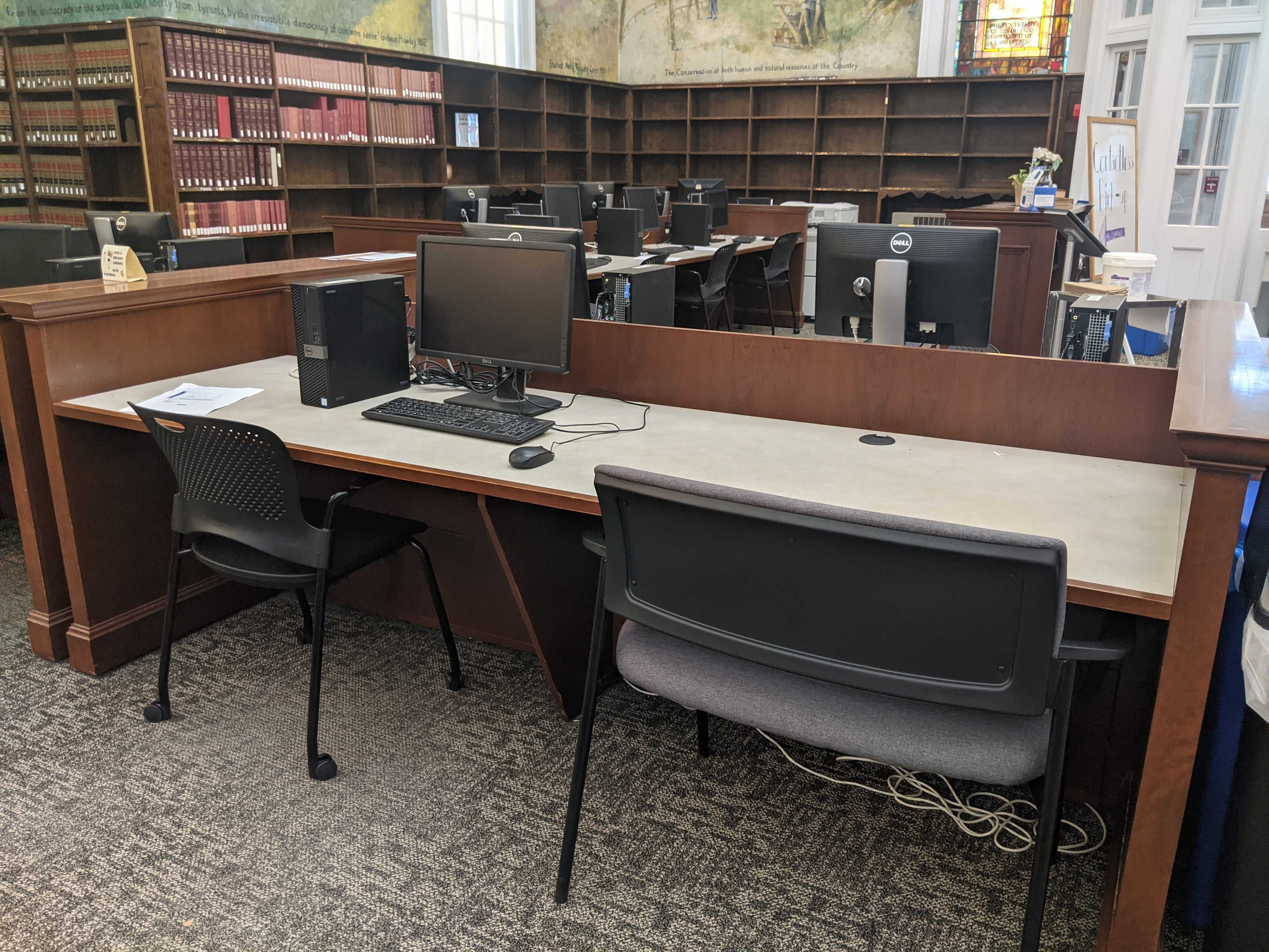 Bariatric seating at the Dewey Library