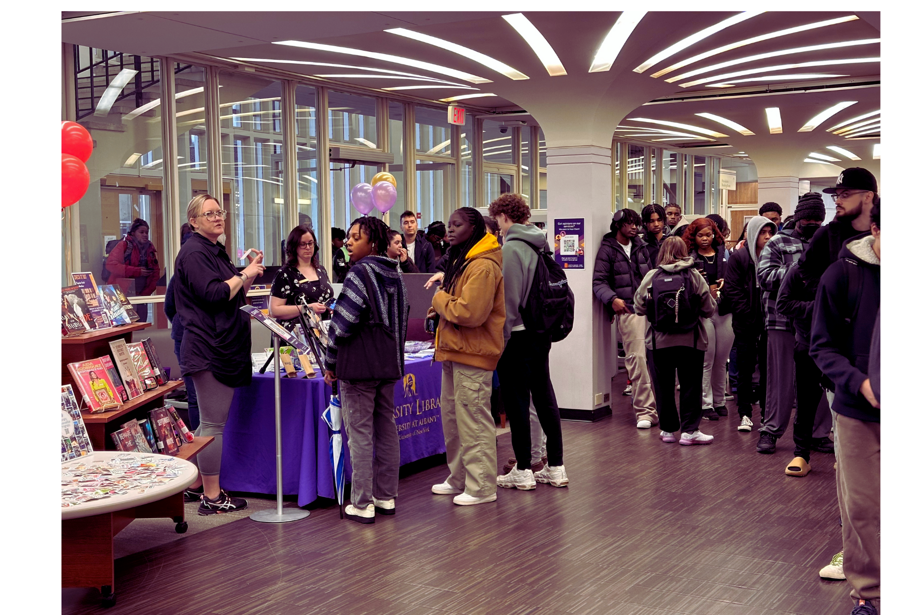 photo of students gathering at the Framing The Future event