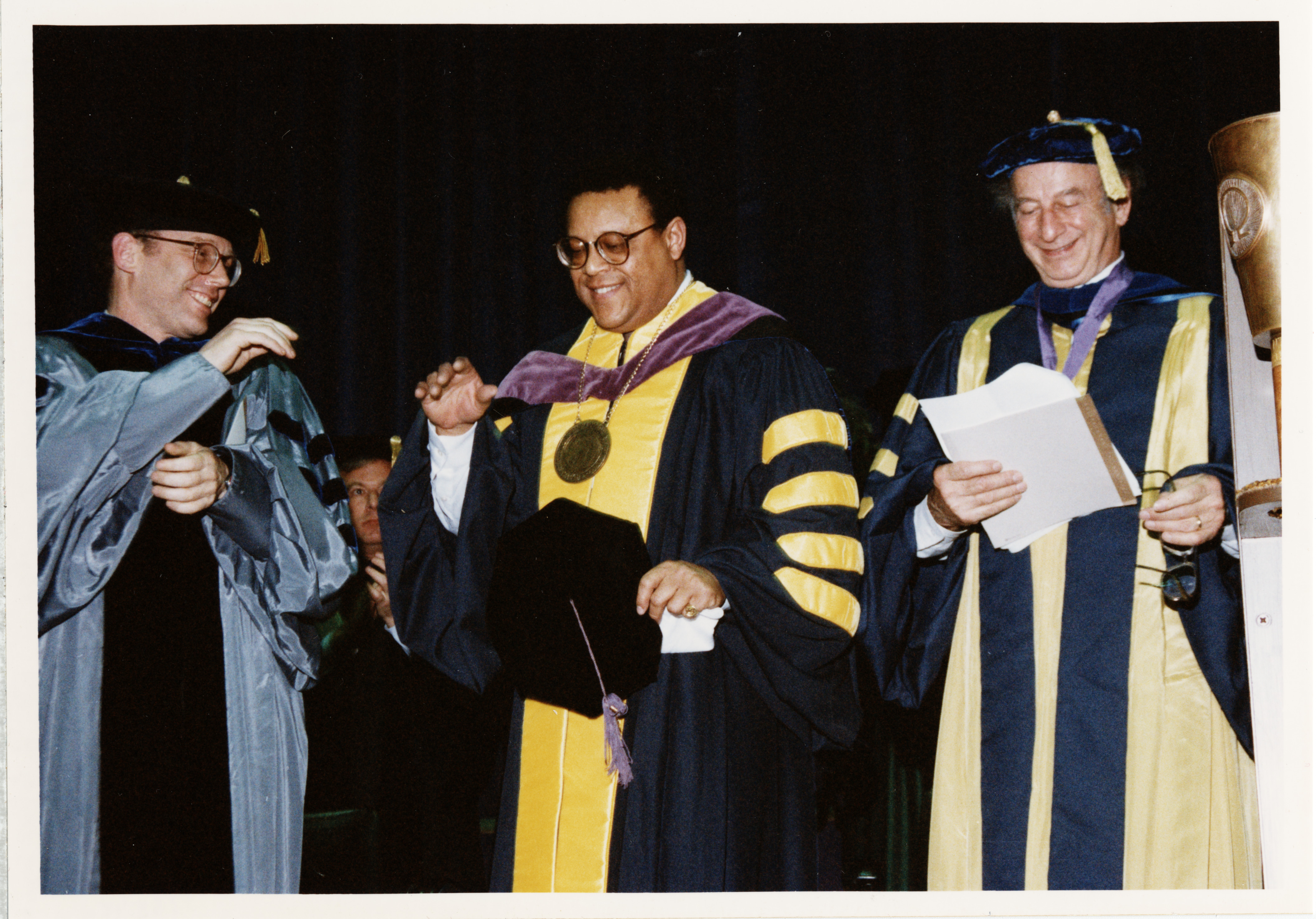 President H. Patrick Swygert (center) in 1991