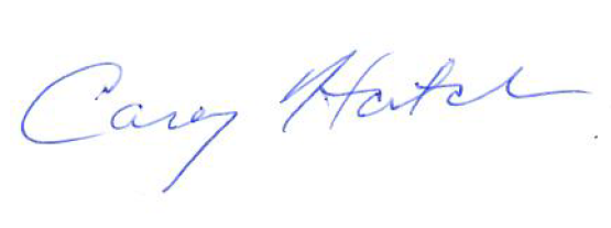 Carey Hatch's signature