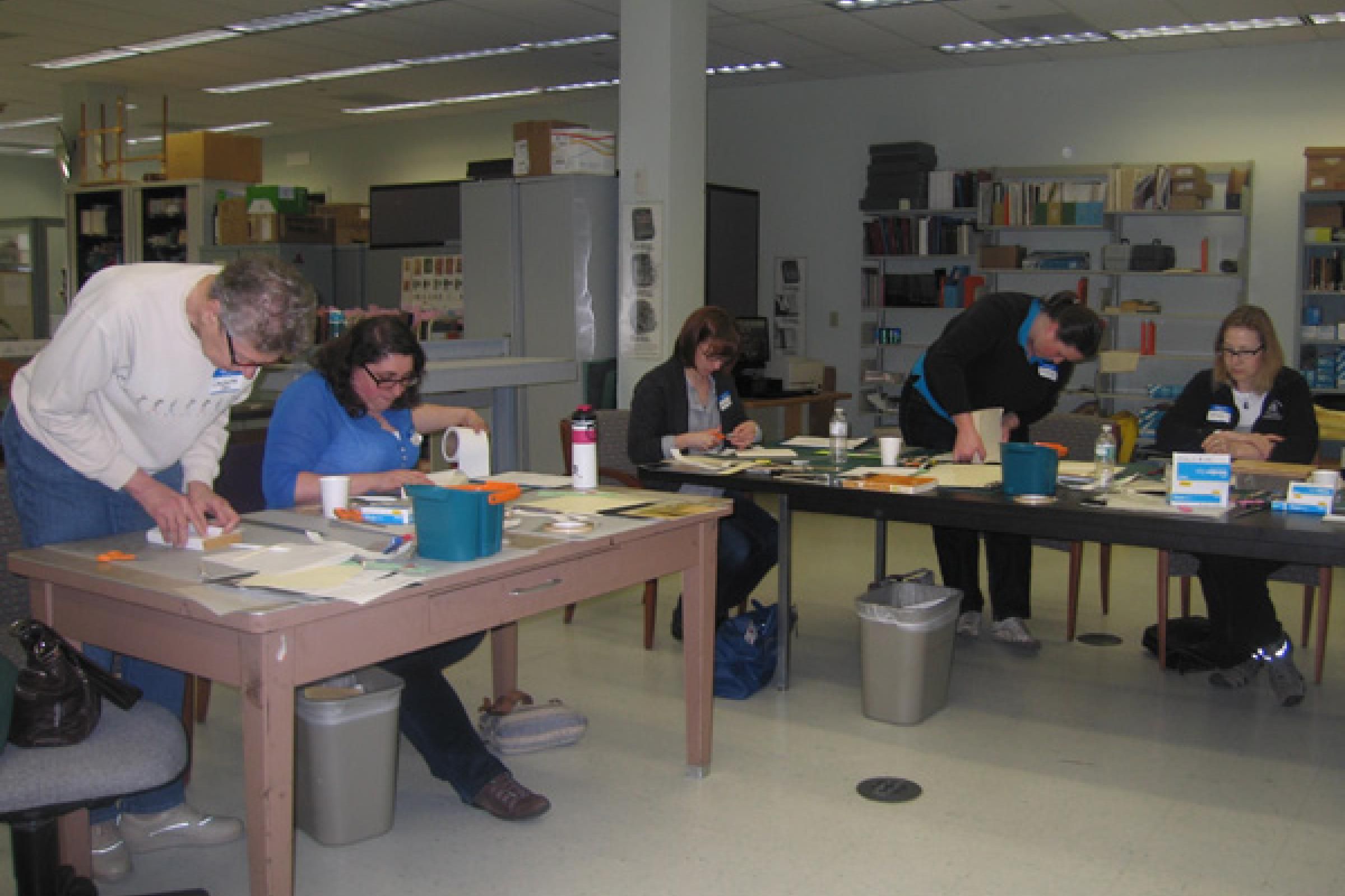 For a busy classroom, people were very quiet and focused on their work