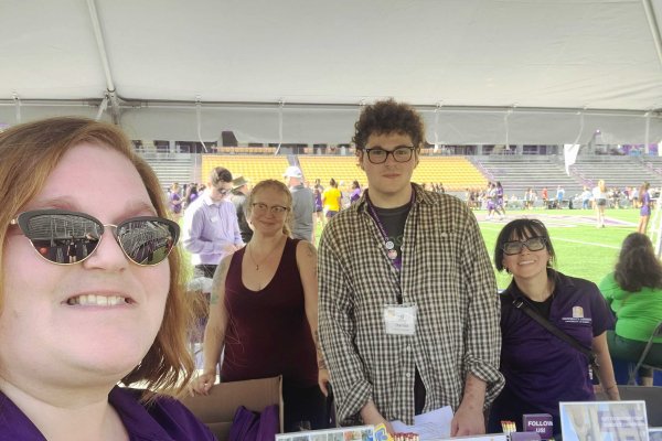 Library staff and students participating at Great Danetopia