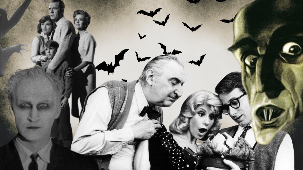 Collage of characters from Public Domain Horror movies