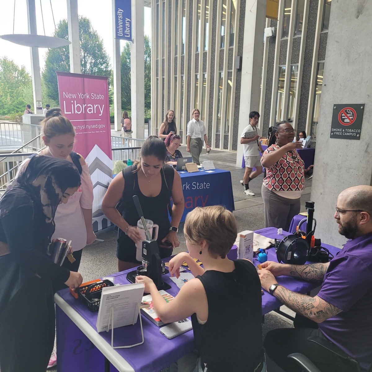 Students visiting the Welcome Back Resource Fair