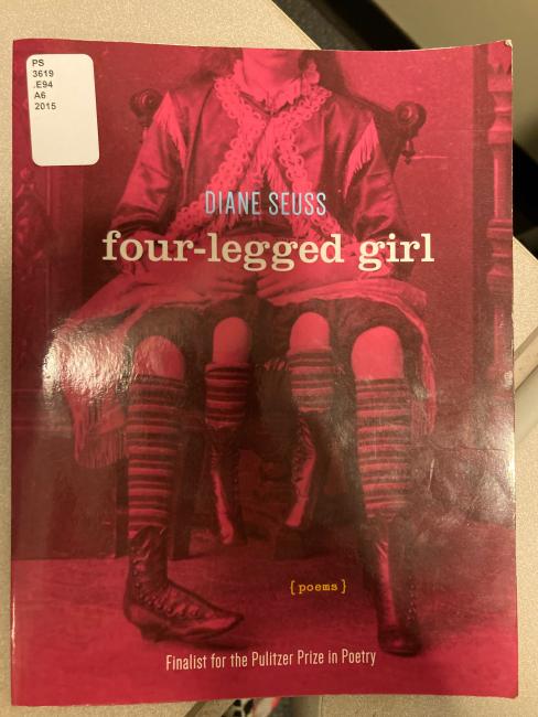 red book cover for four-legged girl, poems by Diane Seuss