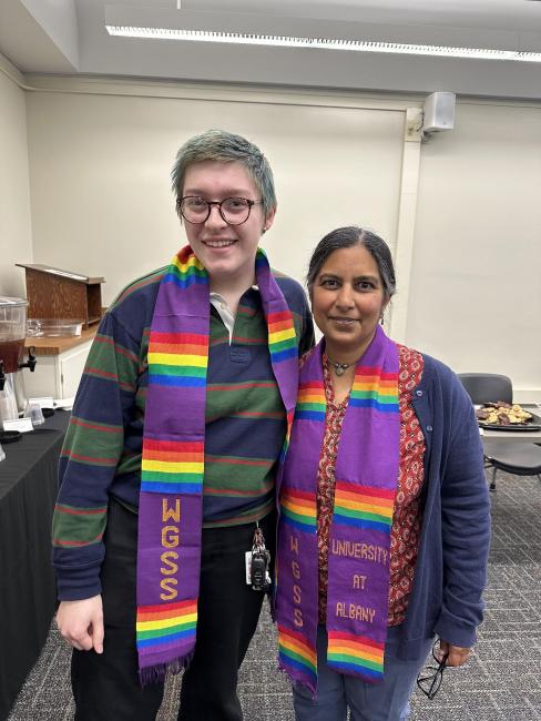 Melody Palmer (left) and Professor Rajani Bhatia (right)